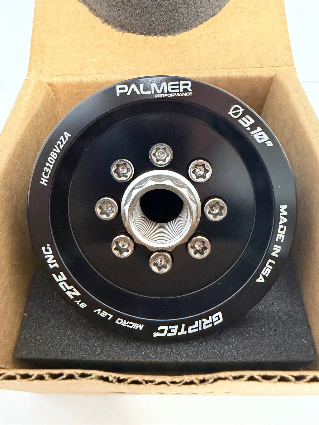 3.10" 10 Rib ZPE GripTec 2pc HellCat L2V Black Pulley & Hub Kit