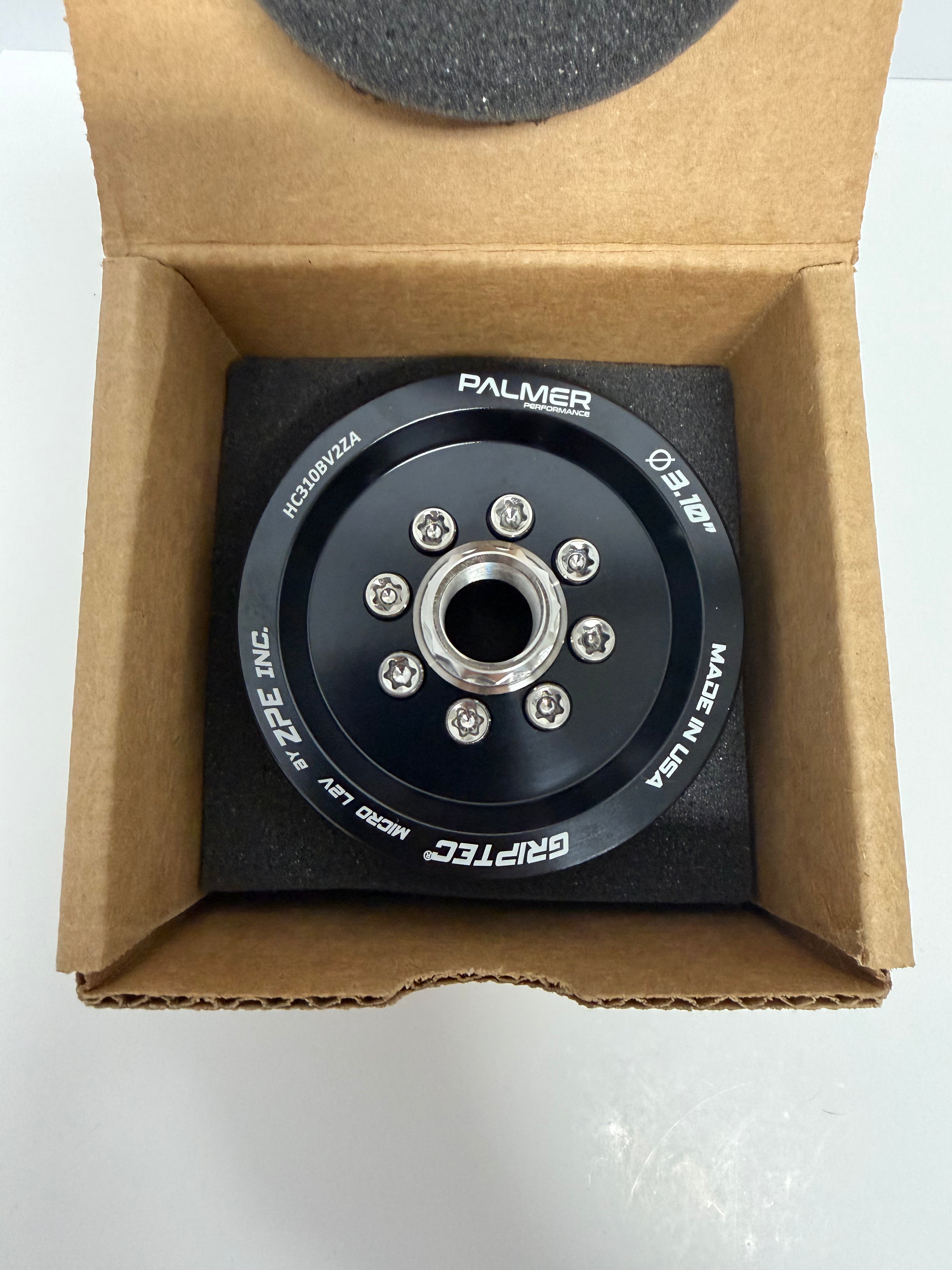 3.10" 10 Rib ZPE GripTec 2pc HellCat L2V Black Pulley & Hub Kit