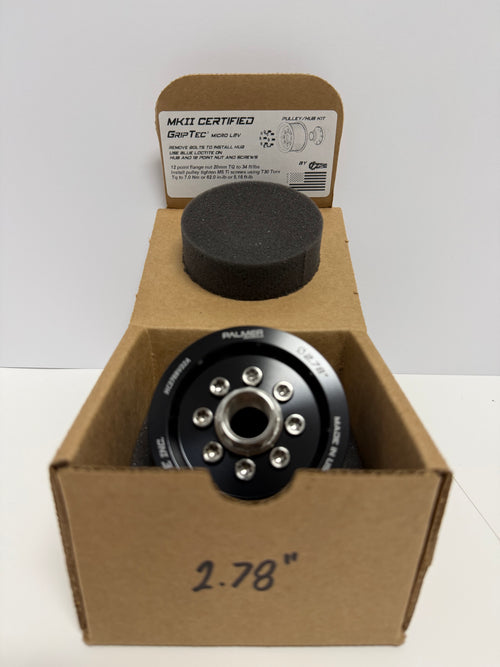 2.78" 10 Rib ZPE GripTec 2pc HellCat L2V Black Pulley & Hub Kit