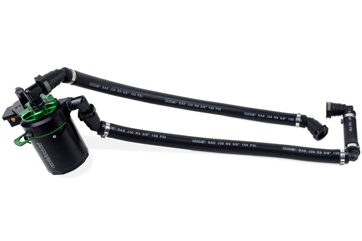 Improved Racing CCS Oil Catch Can Kit for Dodge Charger & Challenger 6.2L Hemi Hellcat, Redeye, Demon